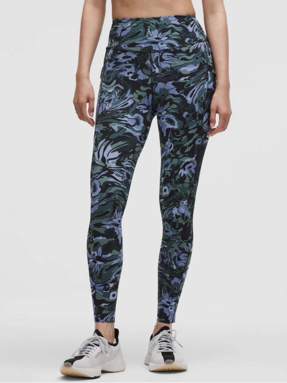 Lululemon Fast and Free High-Rise Tight 28" 5 Pocket Flower Meld Size 2 Yoga NWT